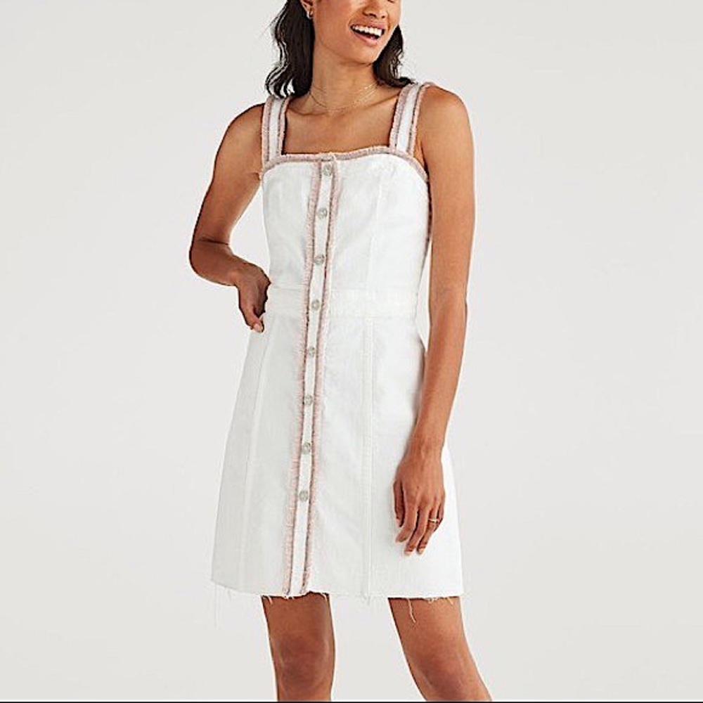7 For All Mankind White Denim Dress